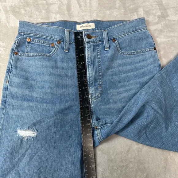 Madewell The Perfect Vintage Jean Distressed Raw Hem Size 28 - Picture 6 of 9